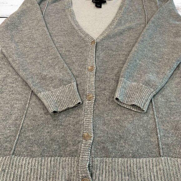 Lane Bryant Cardigan Sweater Women’s Size 22/24 V-Neck Button Up Gray Knit - Picture 5 of 9